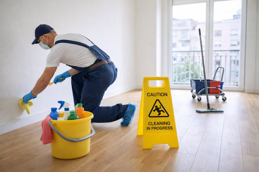 Professionell flyttstädning av tom lägenhet inför besiktning